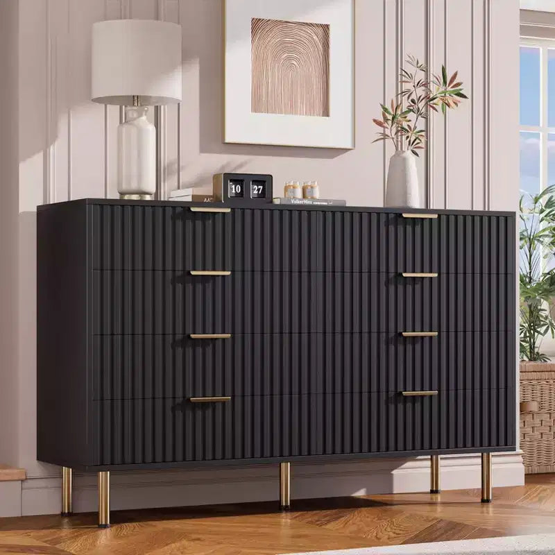 Meuble de rangement avec 8 tiroirs Commode de chambre en bois Meuble de rangement