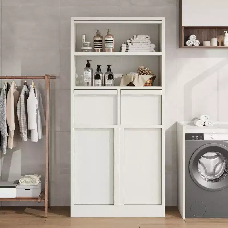 Meuble sous-lavabo 2 tiroirs – Organisateur de rangement au sol indépendant