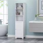 Okak 63 Inch Tall Bathroom Storage Cabinet Modern Storage Cabinet with Open Shelves for Living Room Home Office