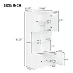 Meuble de rangement de salle de bain grande armoire de rangement autoportante