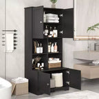 Meuble de rangement de salle de bain grande armoire de rangement autoportante