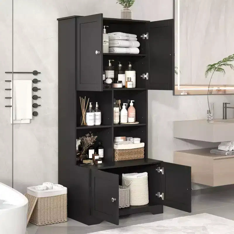 Meuble de rangement de salle de bain grande armoire de rangement autoportante