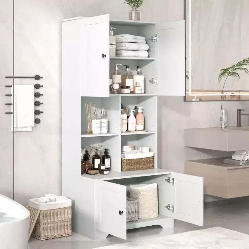 Meuble de rangement de salle de bain grande armoire de rangement autoportante