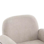 Fauteuil d'appoint confortable en tissu, fauteuil simple en bois, chaise longue