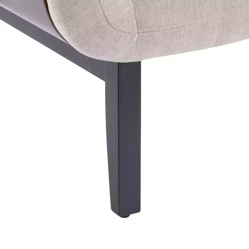 Fauteuil d'appoint confortable en tissu, fauteuil simple en bois, chaise longue