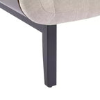 Fauteuil d'appoint confortable en tissu, fauteuil simple en bois, chaise longue