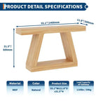 Table console de style ferme à 2 niveaux avec étagères de rangement ouvertes
