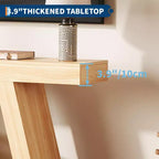 Table console de style ferme à 2 niveaux avec étagères de rangement ouvertes