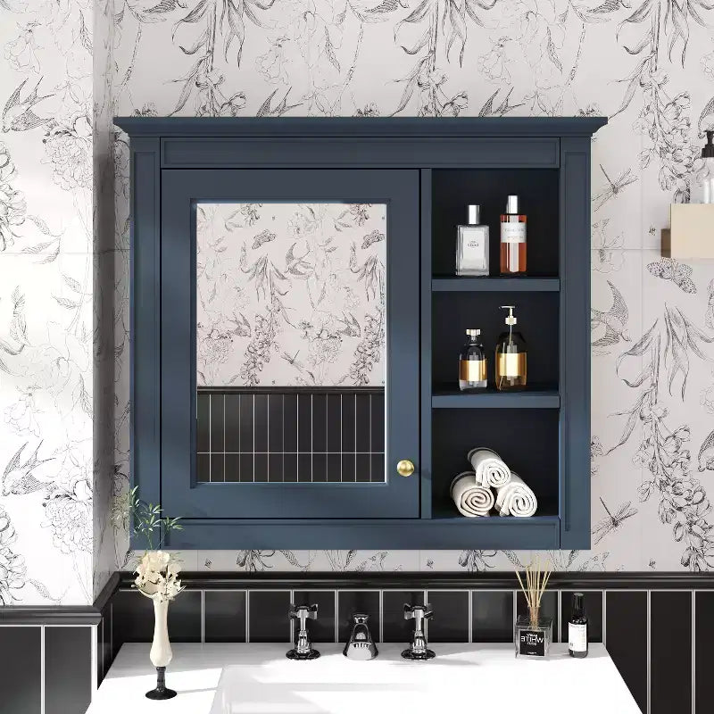 Armoire à pharmacie murale meuble de rangement de salle de bain miroir