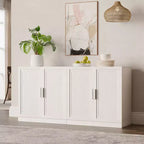 Charnières réglables, gestion des câbles ! Buffet noir pour résoudre les problèmes de rangement.
