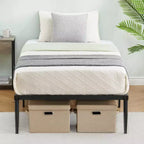 Bed Frame Heavy Duty Metal Mattress Foundation Platform Sturdy Steel Slat Support Queen Bed Frames No Box Spring Needed Easy to Assembly Noise Free