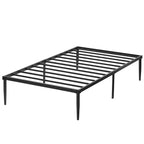 Cadre de lit Robuste en métal Sommier Plateforme Solide Lattes en acier Supports de cadre de lit