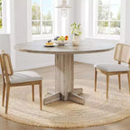 Table à Manger Ronde Style Ferme (Table Uniquement)