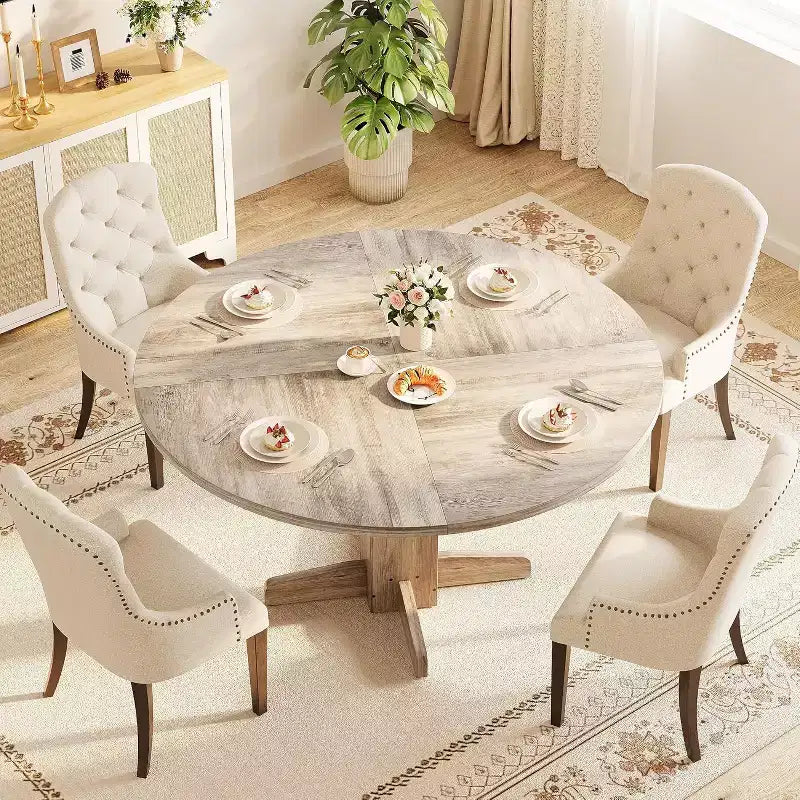Table à Manger Ronde Style Ferme (Table Uniquement)