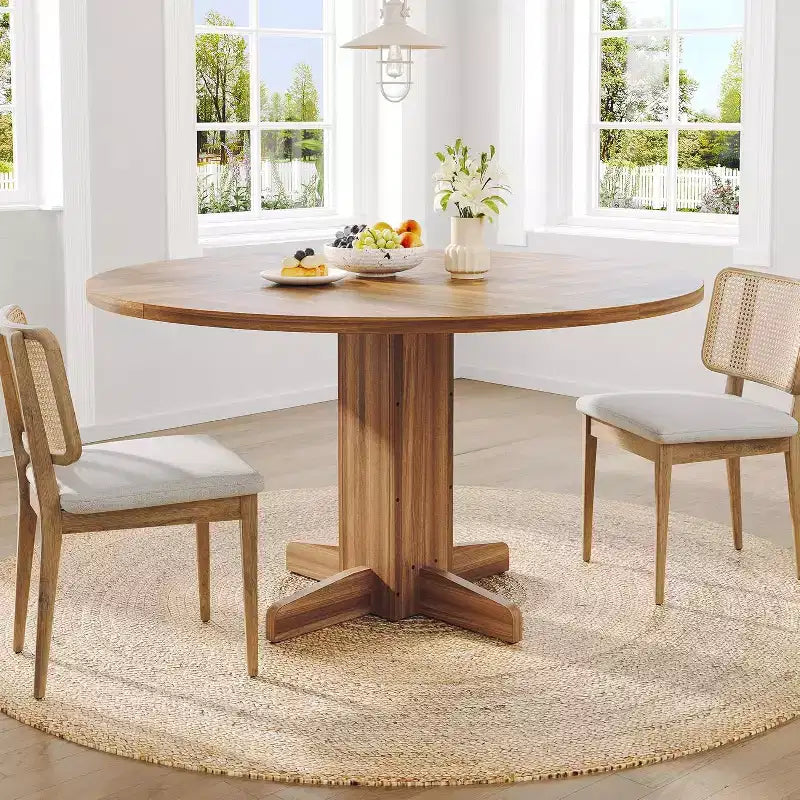 Table à Manger Ronde Style Ferme (Table Uniquement)
