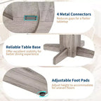 Table à Manger Ronde Style Ferme (Table Uniquement)