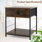 Table de chevet à 2 niveaux, table basse d'appoint pour chambre et salon