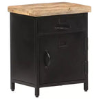 Table de chevet en manguier brut