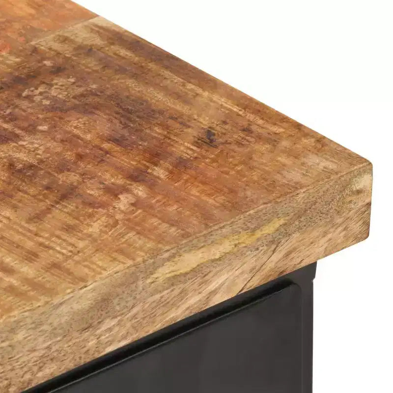 Table de chevet en manguier brut