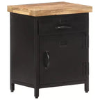 Table de chevet en manguier brut