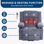 Fauteuil inclinable électrique de relaxation à 3 positions avec massage et fonction de levage