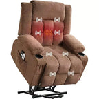 Fauteuil inclinable électrique de relaxation à 3 positions avec massage et fonction de levage
