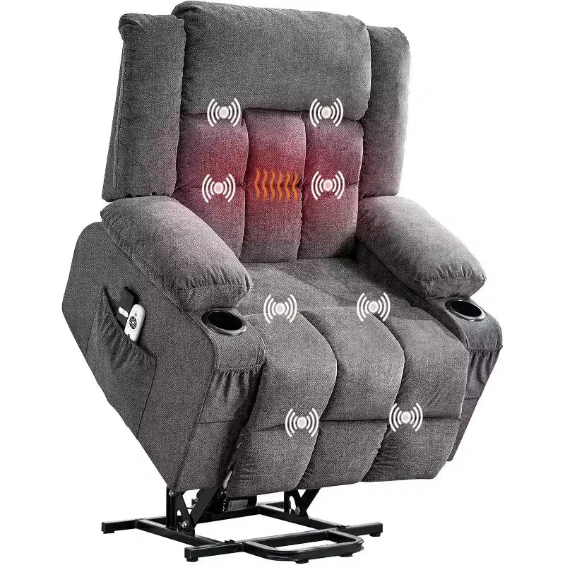 Fauteuil inclinable électrique de relaxation à 3 positions avec massage et fonction de levage