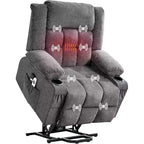 Fauteuil inclinable électrique de relaxation à 3 positions avec massage et fonction de levage