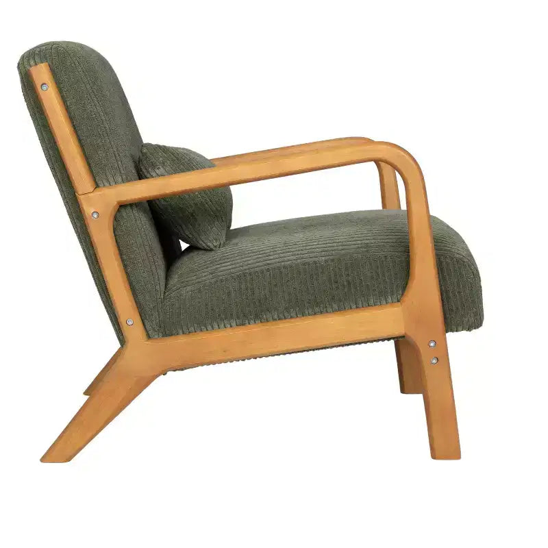 Fauteuil d'appoint moderne avec revêtement en velours côtelé doux
