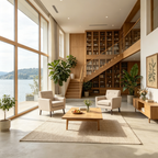 Fauteuil Mid-Century Modern avec pieds en bois