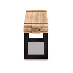 Banc en bois et métal noir, marron