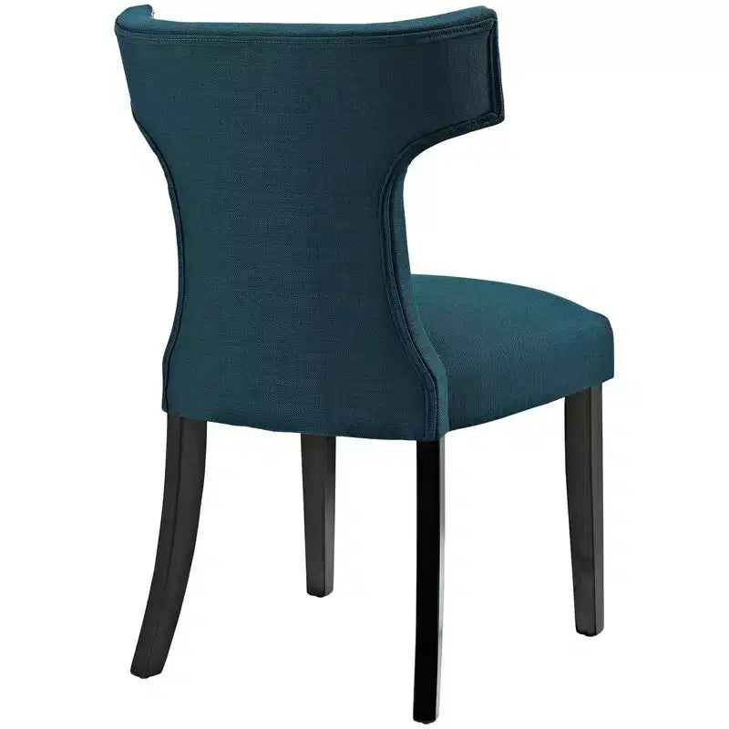 Chaise de salle à manger en tissu courbé