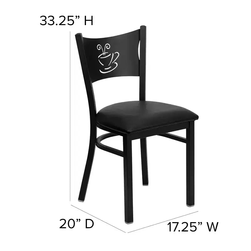 Chaise de restaurant en métal "Coffee Back"