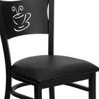 Chaise de restaurant en métal "Coffee Back"