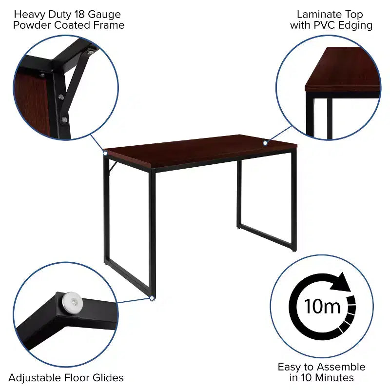 Bureau de style industriel moderne de qualité commerciale pour la maison ou le bureau