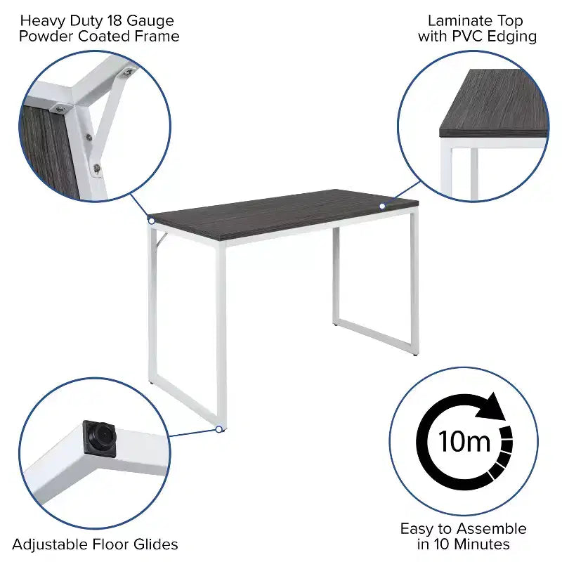 Bureau de style industriel moderne de qualité commerciale pour la maison ou le bureau