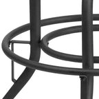 Tabouret de comptoir avec siège pivotant en similicuir noir