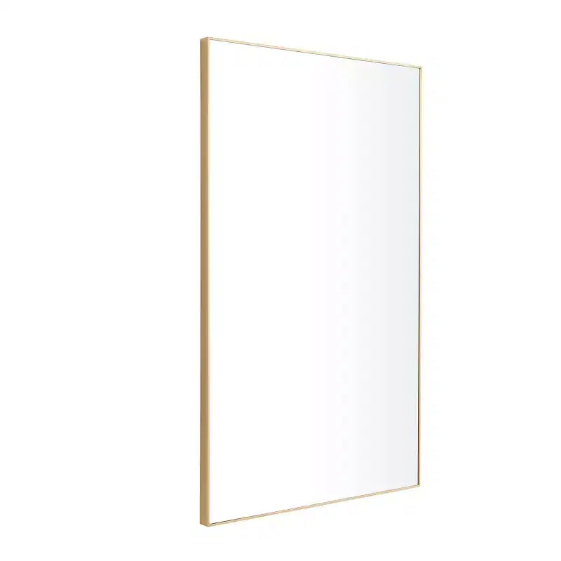 Miroir mural rectangulaire en bois avec cadre fin et minimaliste