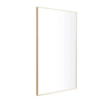 Miroir mural rectangulaire en bois avec cadre fin et minimaliste